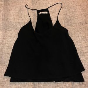Zara Basics Black Crop Top Tank Small S XS 0 2